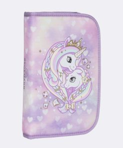 Skole Beckmann Skoletaske | Classic Saet Med 6 Dele, Unicorn Princess Purple