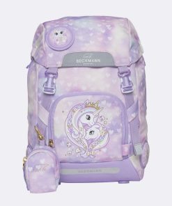 Skole Beckmann Skoletaske | Classic Saet Med 6 Dele, Unicorn Princess Purple