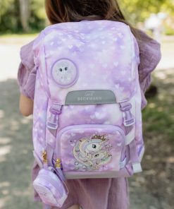 Skole Beckmann Skoletaske | Classic Saet Med 6 Dele, Unicorn Princess Purple