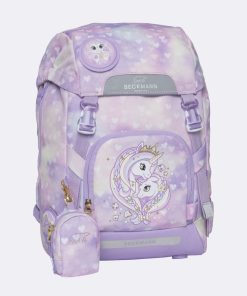 Skole Beckmann Skoletaske | Classic Saet Med 6 Dele, Unicorn Princess Purple