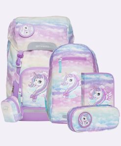 Skole Beckmann Skoletaske | Classic Maxi Saet Med 6 Dele, Unicorn