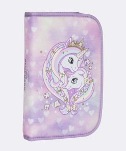 Skole Beckmann Skoletaske | Classic Maxi Saet Med 6 Dele, Unicorn Princess Purple