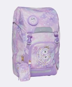 Skole Beckmann Skoletaske | Classic Maxi Saet Med 6 Dele, Unicorn Princess Purple