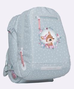 Skole Beckmann Skoletaske | Classic Saet Med 6 Dele, Forest Deer Dusty Mint