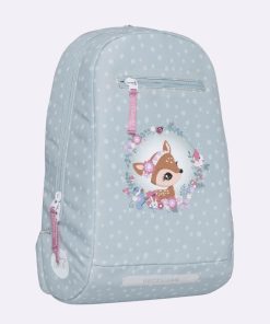 Skole Beckmann Skoletaske | Classic Saet Med 6 Dele, Forest Deer Dusty Mint