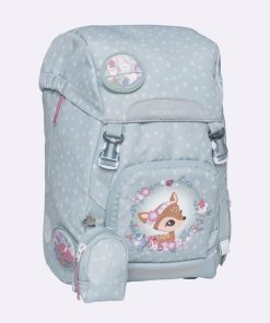 Skole Beckmann Skoletaske | Classic Saet Med 6 Dele, Forest Deer Dusty Mint