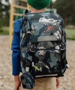 Skole Beckmann Skoletaske | Classic Saet Med 6 Dele, Camo Rex