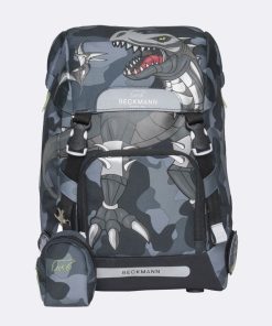 Skole Beckmann Skoletaske | Classic Saet Med 6 Dele, Camo Rex