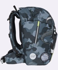 Skole Beckmann Skoletaske | Classic Saet Med 6 Dele, Camo Rex