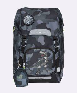 Skole Beckmann Skoletaske | Classic Maxi Saet Med 6 Dele, Camo Rex