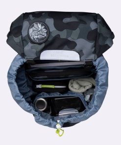 Skole Beckmann Skoletaske | Classic Maxi Saet Med 6 Dele, Camo Rex