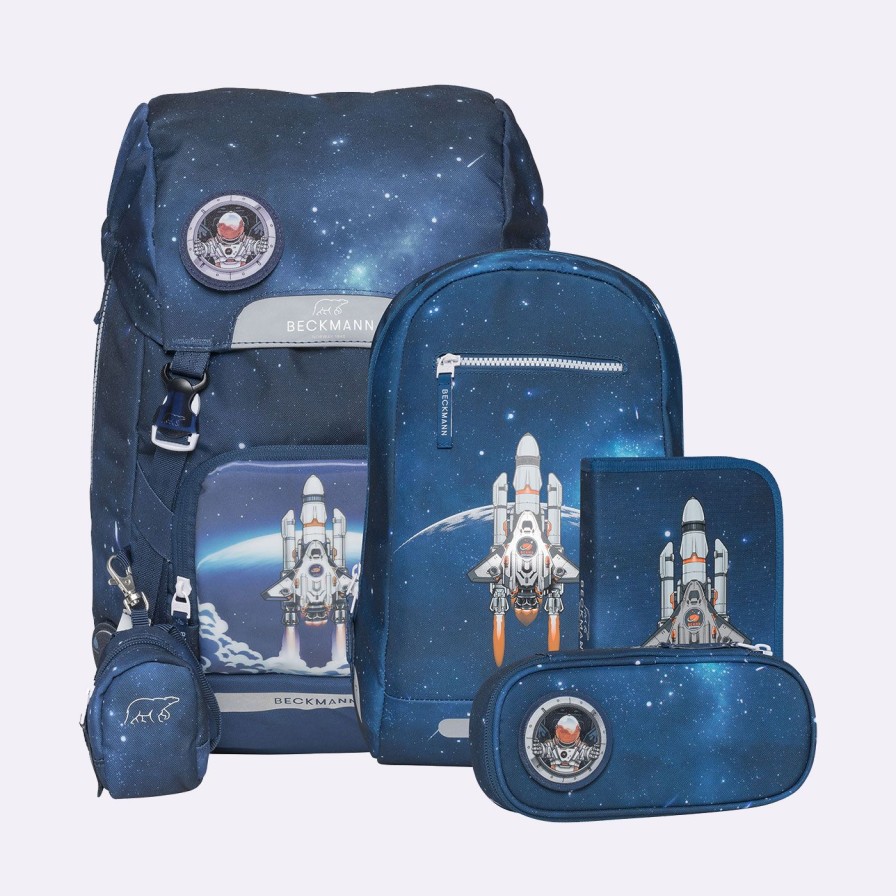 Skole Beckmann Skoletaske | Classic Maxi Saet Med 6 Dele, Space Mission