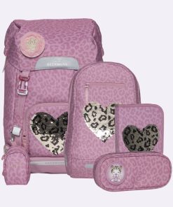 Skole Beckmann Skoletaske | Classic Maxi Saet Med 6 Dele, Furry