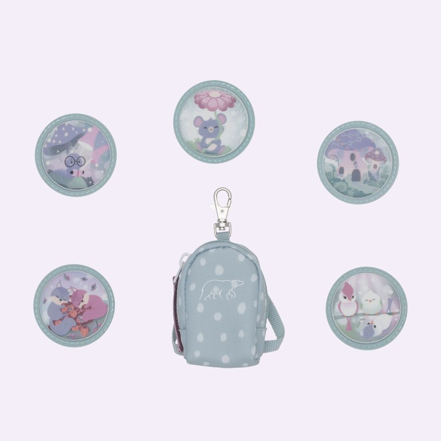 Skole Beckmann Buttons | Mini-Rygsaek Med Buttons, Forest Deer Dusty Mint