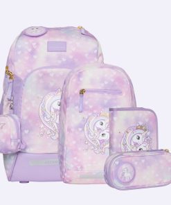 Skole Beckmann Skoletaske | Active Air Flx Saet Med 6 Dele, Unicorn Princess Purple