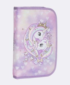 Skole Beckmann Skoletaske | Active Air Flx Saet Med 6 Dele, Unicorn Princess Purple